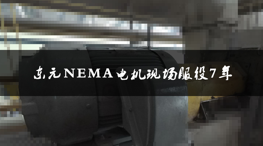 東元NEMA電機(jī)服役7年，運(yùn)行狀態(tài)良好，現(xiàn)場檢測運(yùn)行狀態(tài)