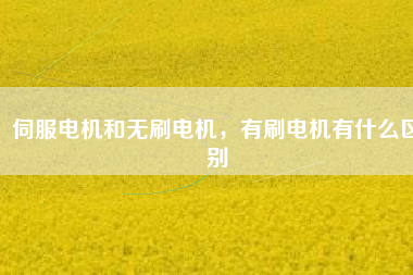 伺服電機和無刷電機，有刷電機有什么區(qū)別