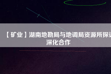 【礦業(yè)】湖南地勘局與地調局資源所探討深化合作
