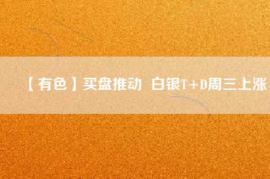 【有色】買盤推動(dòng)  白銀T+D周三上漲