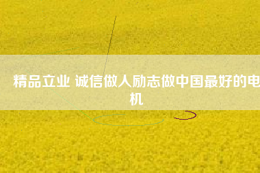 精品立業(yè) 誠(chéng)信做人勵(lì)志做中國(guó)最好的電機(jī)
          