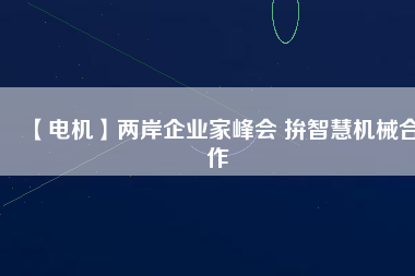 【電機(jī)】?jī)砂镀髽I(yè)家峰會(huì) 拚智慧機(jī)械合作
          