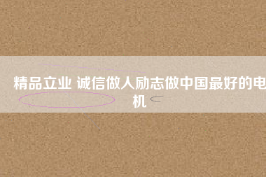 精品立業(yè) 誠(chéng)信做人勵(lì)志做中國(guó)最好的電機(jī)
          
