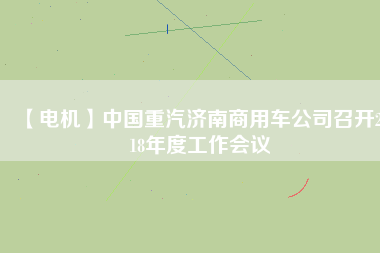 【電機(jī)】中國重汽濟(jì)南商用車公司召開2018年度工作會(huì)議
          