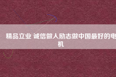 精品立業(yè) 誠(chéng)信做人勵(lì)志做中國(guó)最好的電機(jī)
          