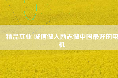 精品立業(yè) 誠(chéng)信做人勵(lì)志做中國(guó)最好的電機(jī)
          
