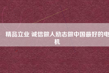精品立業(yè) 誠(chéng)信做人勵(lì)志做中國(guó)最好的電機(jī)
          