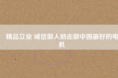 精品立業(yè) 誠(chéng)信做人勵(lì)志做中國(guó)最好的電機(jī)
          