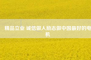 精品立業(yè) 誠(chéng)信做人勵(lì)志做中國(guó)最好的電機(jī)
          