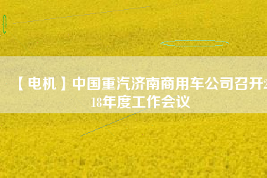 【電機(jī)】中國重汽濟(jì)南商用車公司召開2018年度工作會(huì)議
          