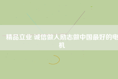 精品立業(yè) 誠(chéng)信做人勵(lì)志做中國(guó)最好的電機(jī)
          