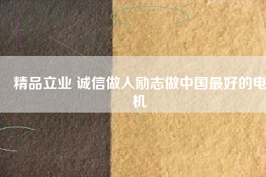 精品立業(yè) 誠(chéng)信做人勵(lì)志做中國(guó)最好的電機(jī)
          
