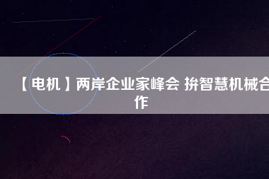 【電機(jī)】?jī)砂镀髽I(yè)家峰會(huì) 拚智慧機(jī)械合作
          