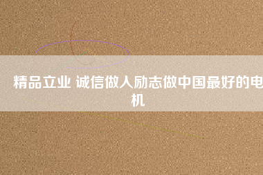 精品立業(yè) 誠(chéng)信做人勵(lì)志做中國(guó)最好的電機(jī)
          