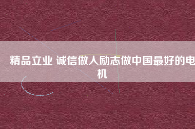 精品立業(yè) 誠(chéng)信做人勵(lì)志做中國(guó)最好的電機(jī)
          
