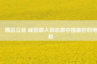精品立業(yè) 誠(chéng)信做人勵(lì)志做中國(guó)最好的電機(jī)
          