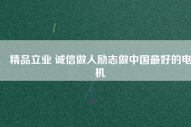 精品立業(yè) 誠(chéng)信做人勵(lì)志做中國(guó)最好的電機(jī)
          