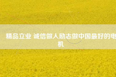 精品立業(yè) 誠(chéng)信做人勵(lì)志做中國(guó)最好的電機(jī)
          