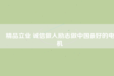 精品立業(yè) 誠(chéng)信做人勵(lì)志做中國(guó)最好的電機(jī)
          