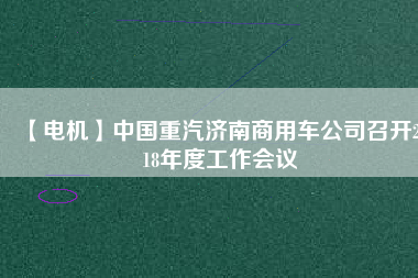 【電機(jī)】中國重汽濟(jì)南商用車公司召開2018年度工作會(huì)議
          