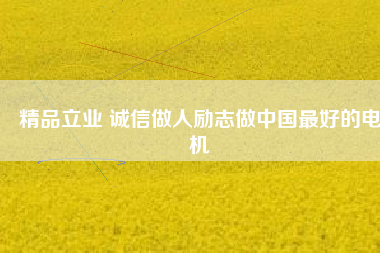 精品立業(yè) 誠(chéng)信做人勵(lì)志做中國(guó)最好的電機(jī)
          