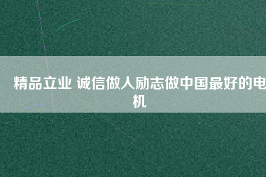 精品立業(yè) 誠(chéng)信做人勵(lì)志做中國(guó)最好的電機(jī)
          
