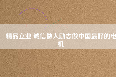 精品立業(yè) 誠(chéng)信做人勵(lì)志做中國(guó)最好的電機(jī)
          