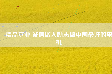 精品立業(yè) 誠(chéng)信做人勵(lì)志做中國(guó)最好的電機(jī)
          