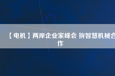 【電機(jī)】?jī)砂镀髽I(yè)家峰會(huì) 拚智慧機(jī)械合作
          