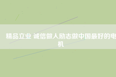 精品立業(yè) 誠(chéng)信做人勵(lì)志做中國(guó)最好的電機(jī)
          
